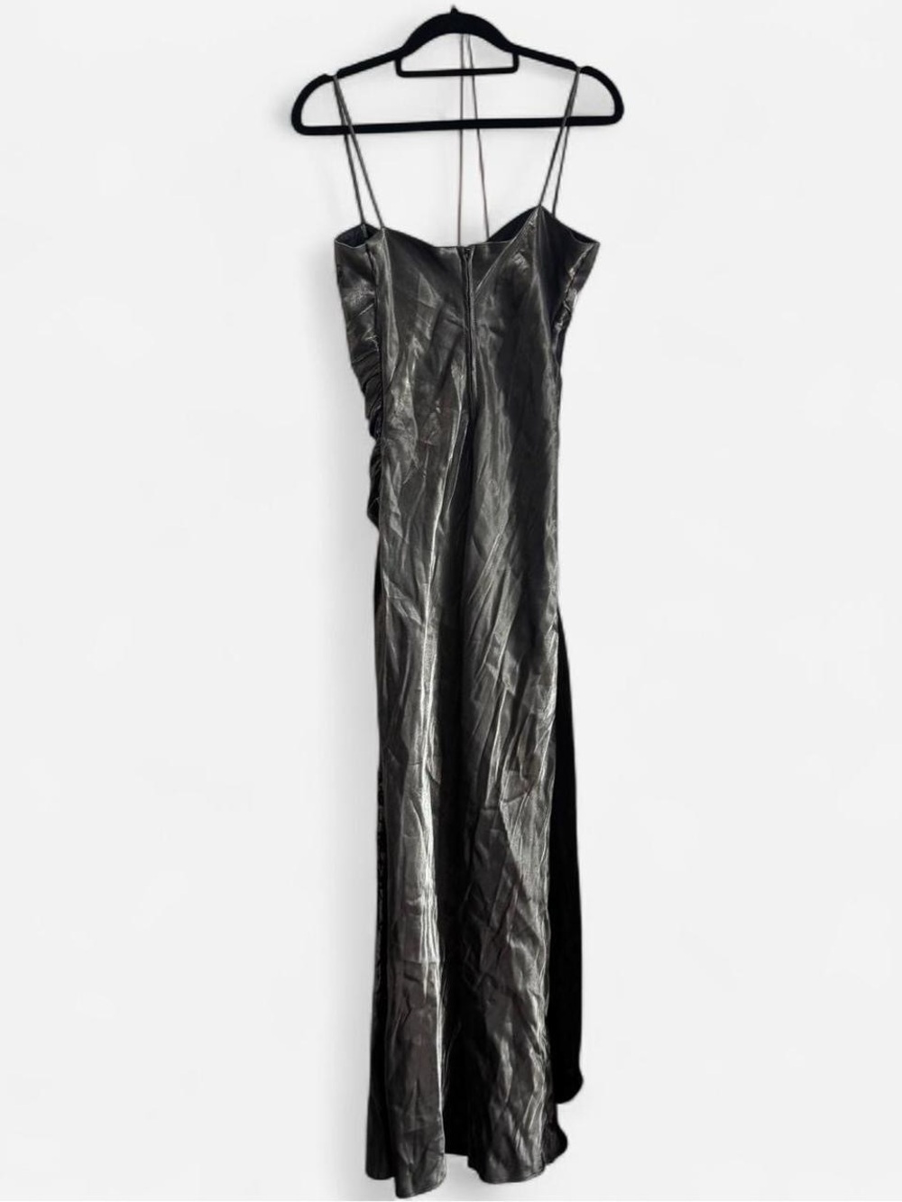 Vintage Y2K Steppin' Out Metallic Gown Beaded Floral Whimsigoth Formal Dress - Picture 4 of 16